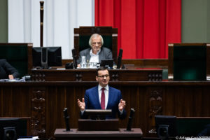 PM Mateusz Morawiecki speaks in the Sejm Photo Credit: Flickr/Kancelaria Premiera