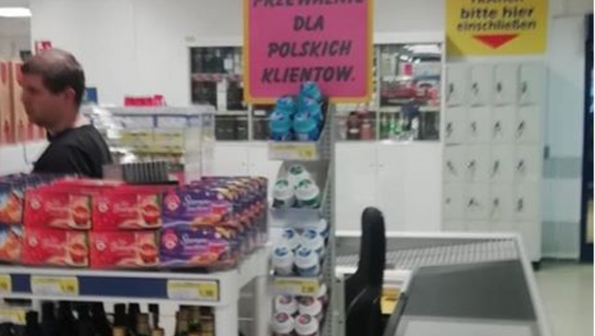 German supermarket chain apologises for segregated Polish checkout