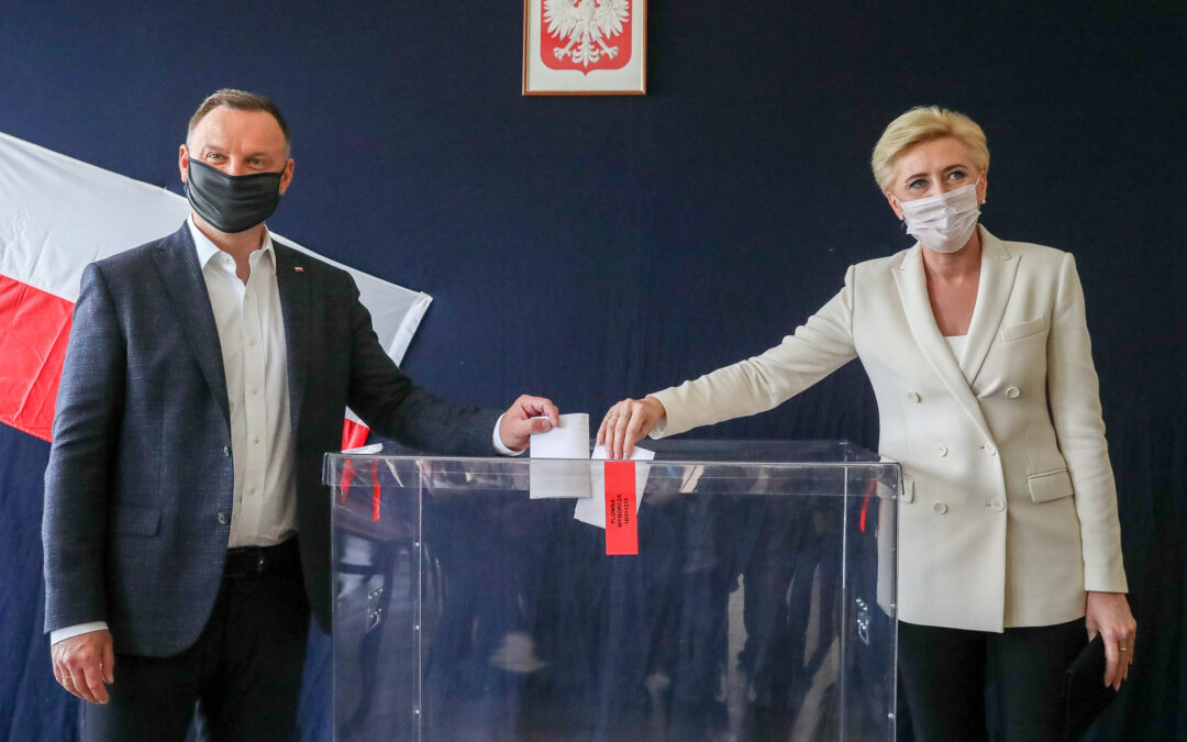 Incumbent president wins election first round in Poland but set for run-off