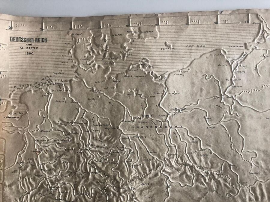 Long lost nineteenth-century maps for blind children rediscovered in Kraków