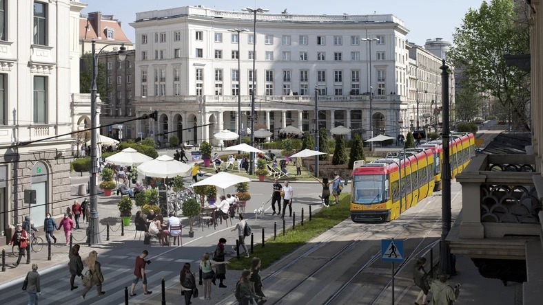 Warsaw activists propose largest open-air cafe in Poland