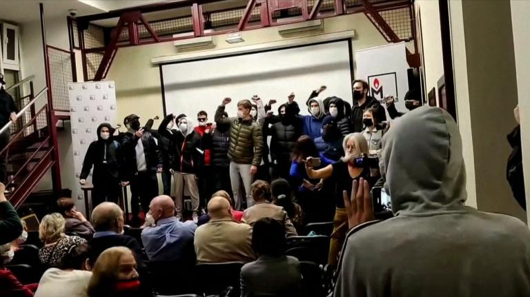 Gang disrupts Ukraine famine film screening organised by Polish institute in Moscow