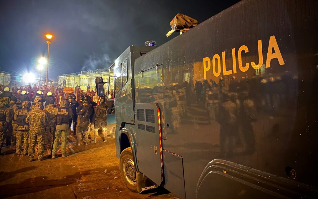 Riot at migrant holding centre in Poland by detained border crossers demanding to be released