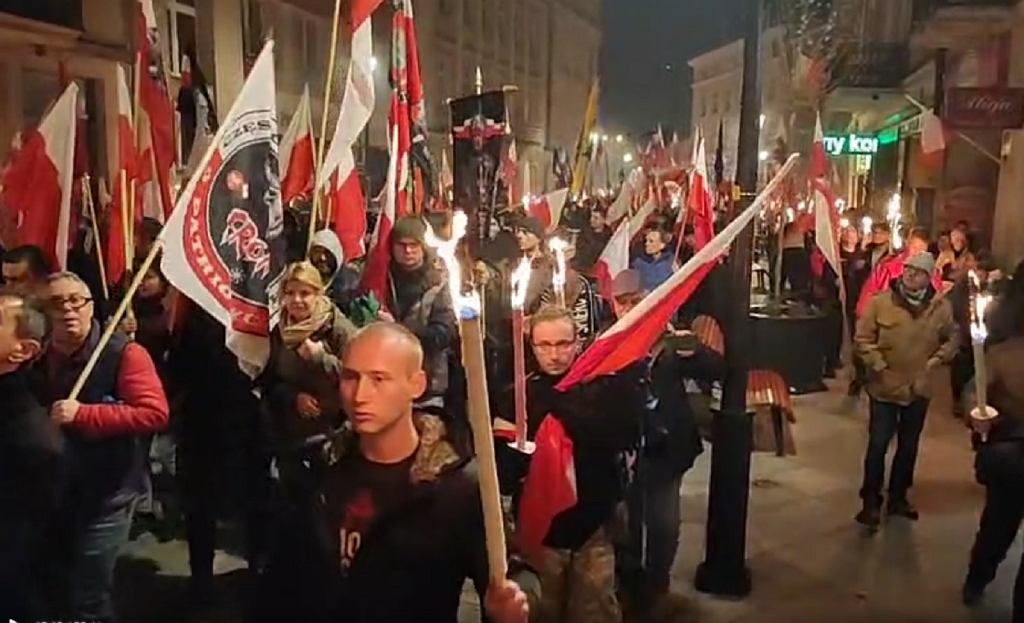 “Death to Jews” chanted at torchlit far-right march in Polish city