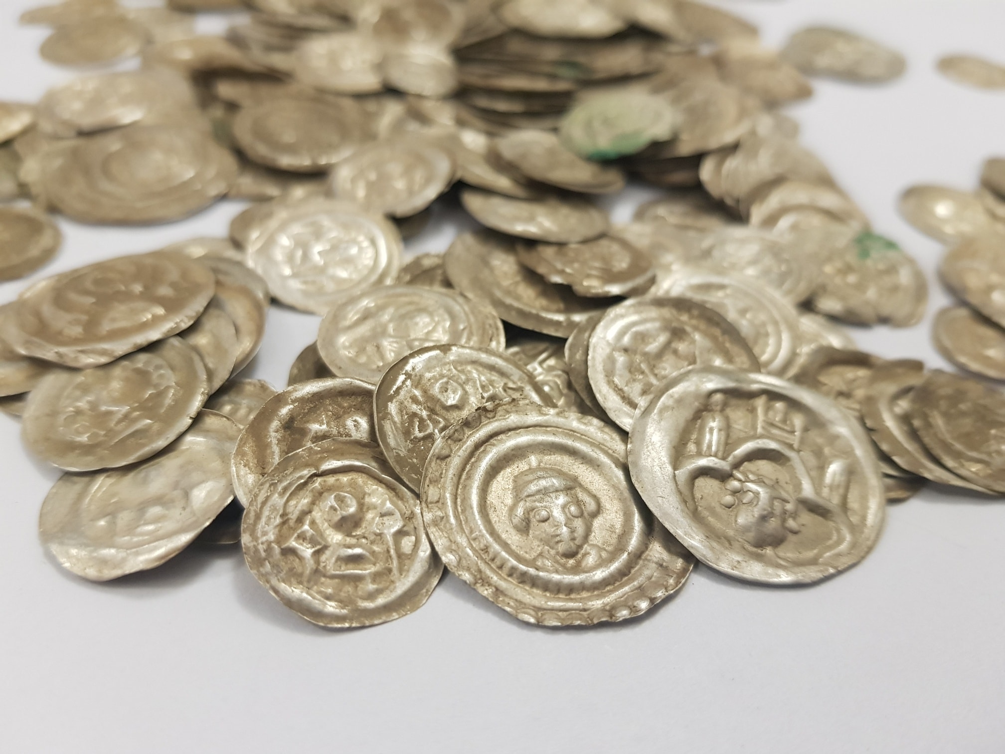 A rare collection of bracteates – thin, single-sided medieval coins – has been dug up by a dog near the city of Wałbrzych in southwestern Poland.