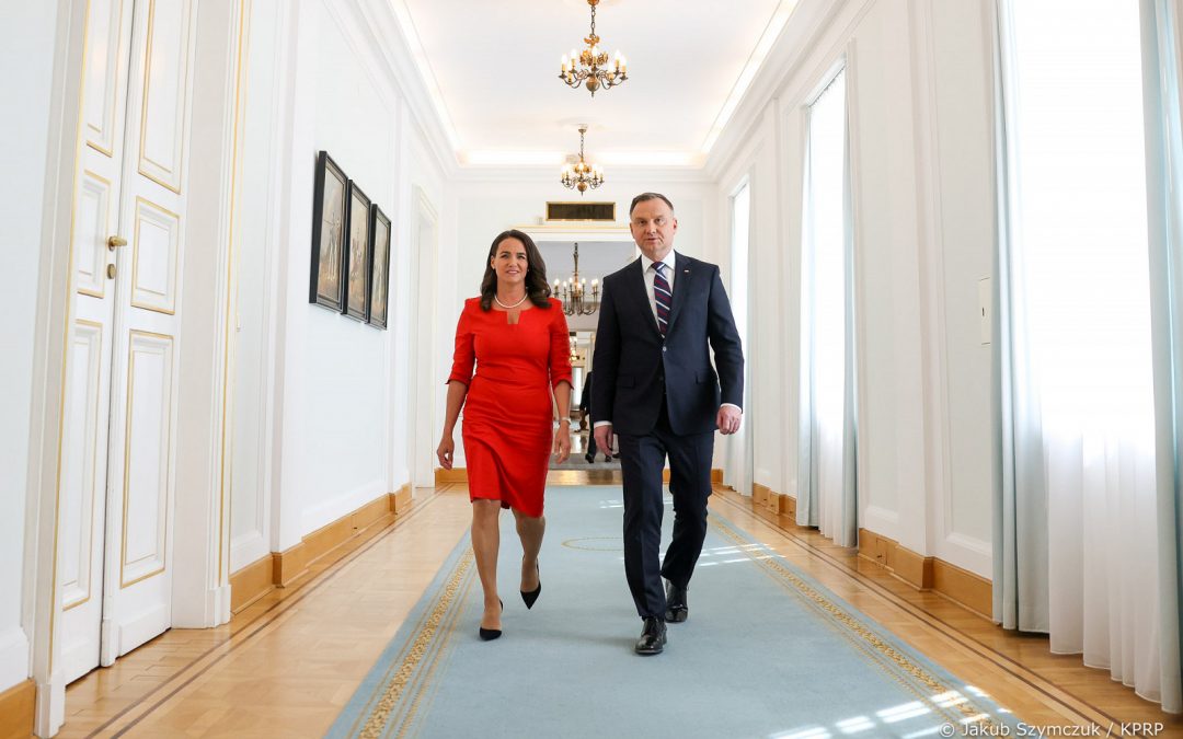 Ukraine, EU funds and sanctions discussed as new Hungary president visits Poland on first foreign trip