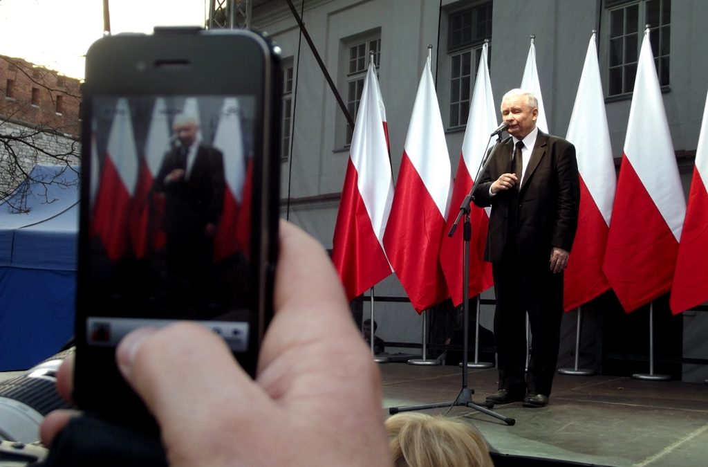 Poland’s ruling party chief criticises poll showing opposition winning as politically biased