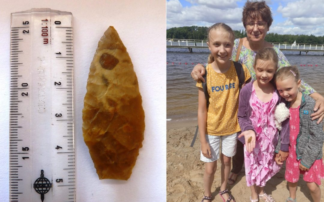 Nine-year-old girl finds Neolithic arrowhead while holidaying at Polish lake