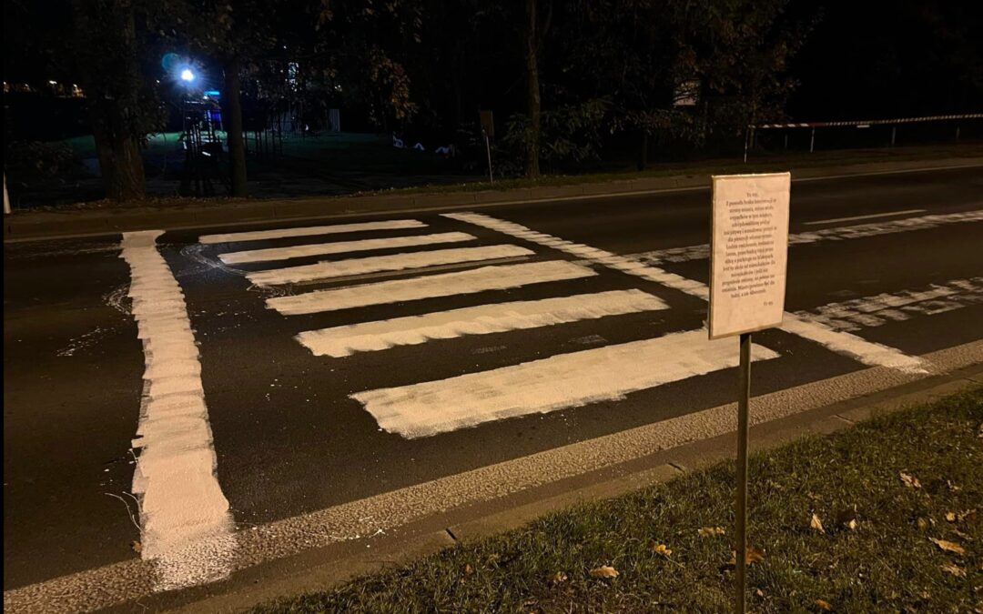 Residents of Polish town paint their own road crossing after failed appeals to authorities
