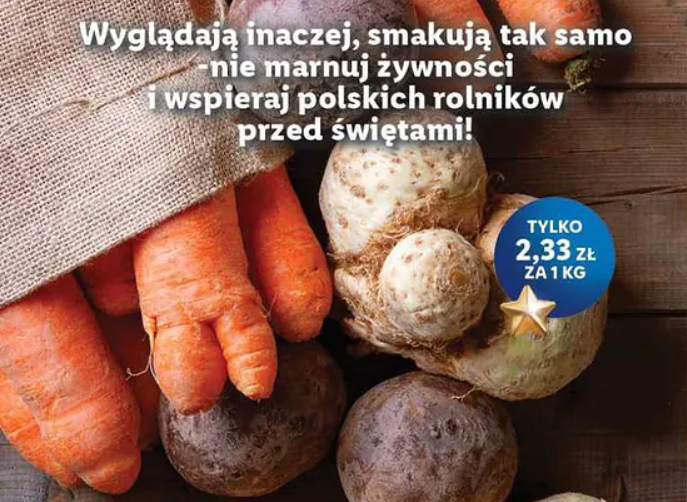 Supermarket encourages Polish shoppers to buy “imperfect vegetables” for Christmas