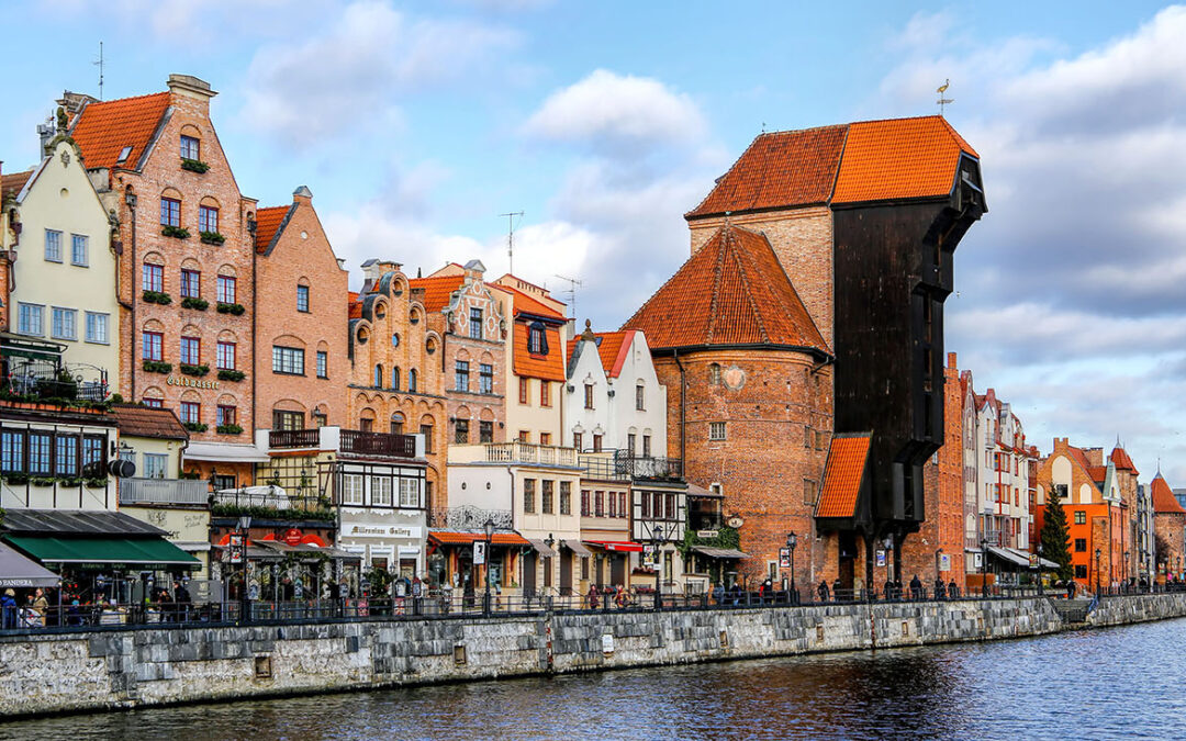 Stone marking 1651 flood found during renovation of medieval harbour crane in Gdańsk