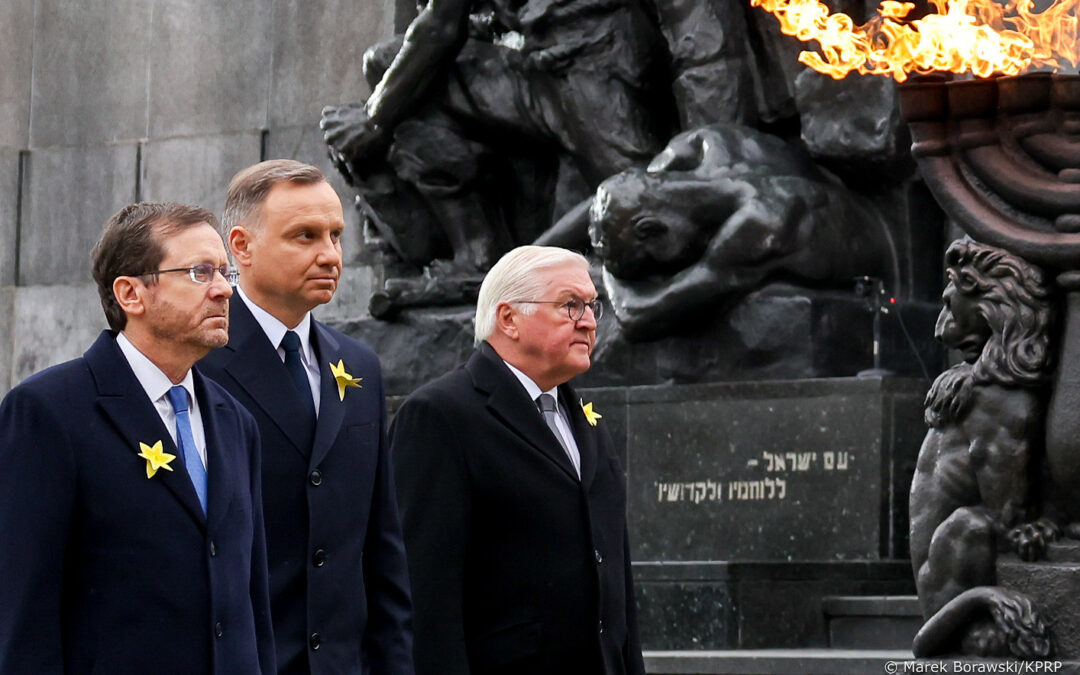 Polish, German and Israeli presidents mark 80th anniversary of Warsaw Ghetto Uprising