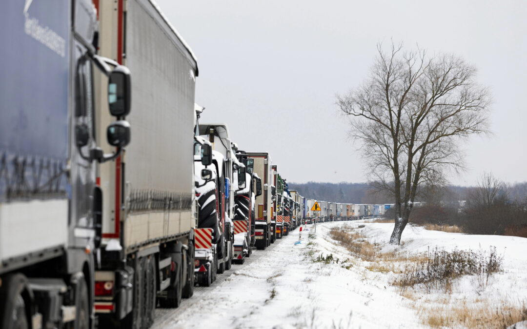 EU and Poland clash over resolving Polish truckers’ blockade of Ukraine border