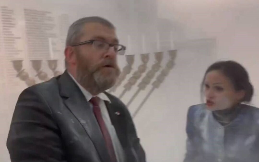 Far-right MP expelled from Polish parliament after spraying Hanukkah candles with fire extinguisher