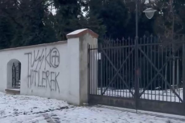 Man charged for insulting prime minister with anti-Tusk graffiti at historic Protestant church