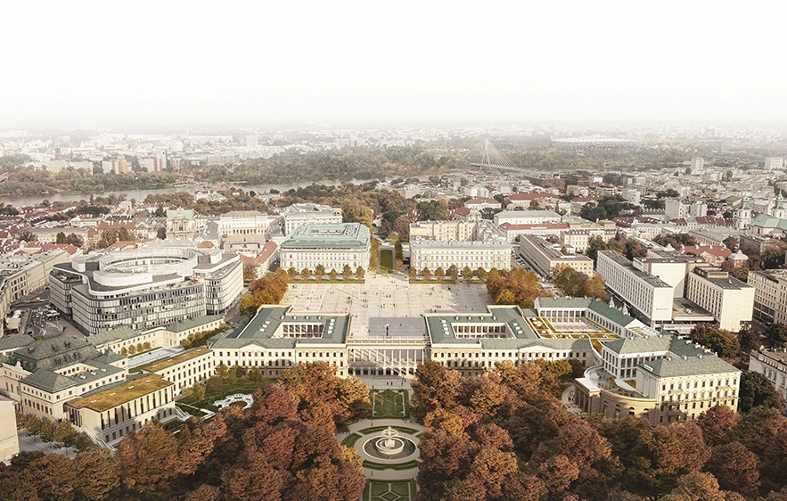 Reconstruction plans for Warsaw palace destroyed in WWII win International Architecture Award