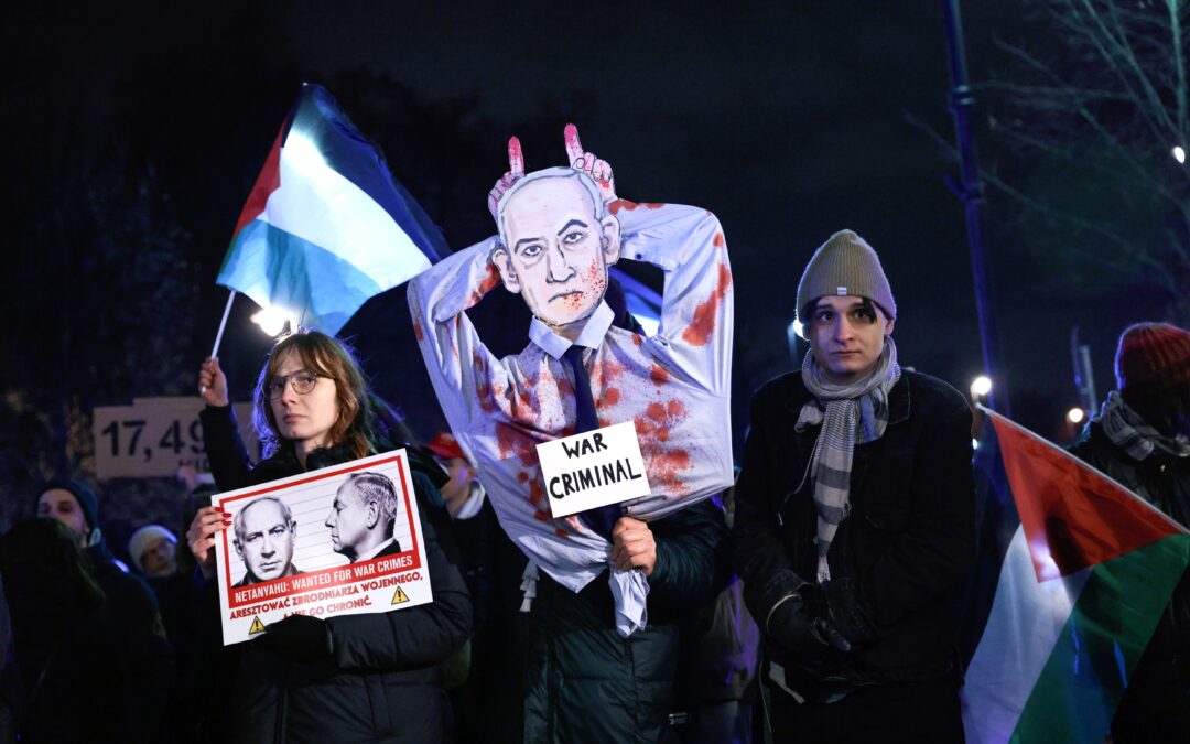 Protest in Warsaw against government’s decision not to arrest Netanyahu if he visits Auschwitz