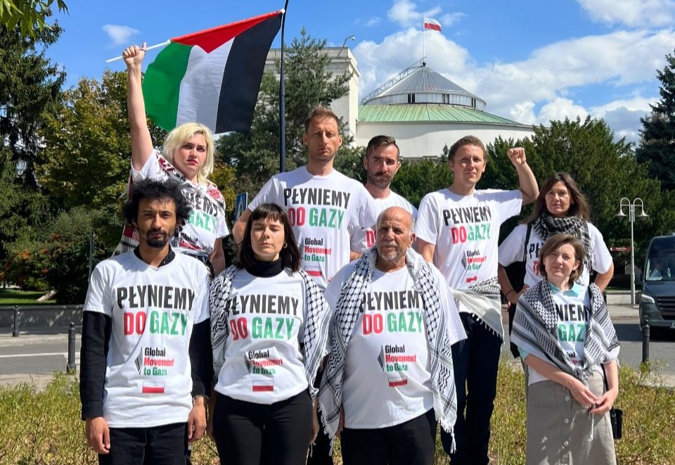 Polish MP aboard Gaza aid flotilla hit by alleged drone attack