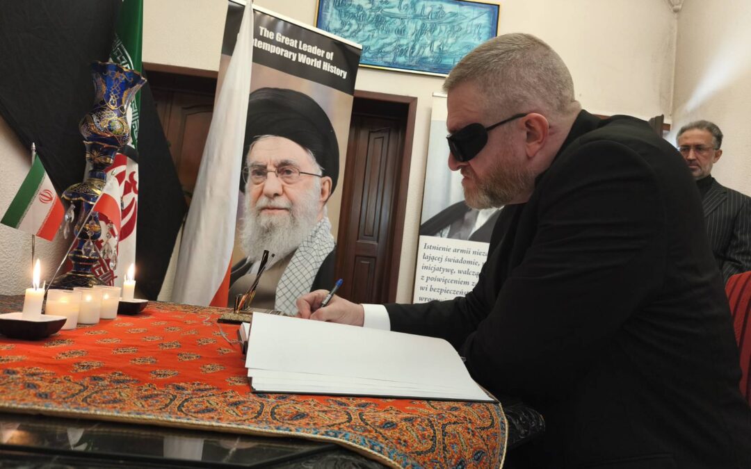 Polish far-right leader Braun visits Iranian embassy to sign book of condolence for Khamenei