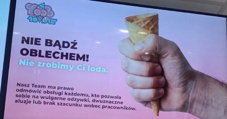“Don’t be a creep”: Polish ice cream company launches campaign against sexual harassment of staff